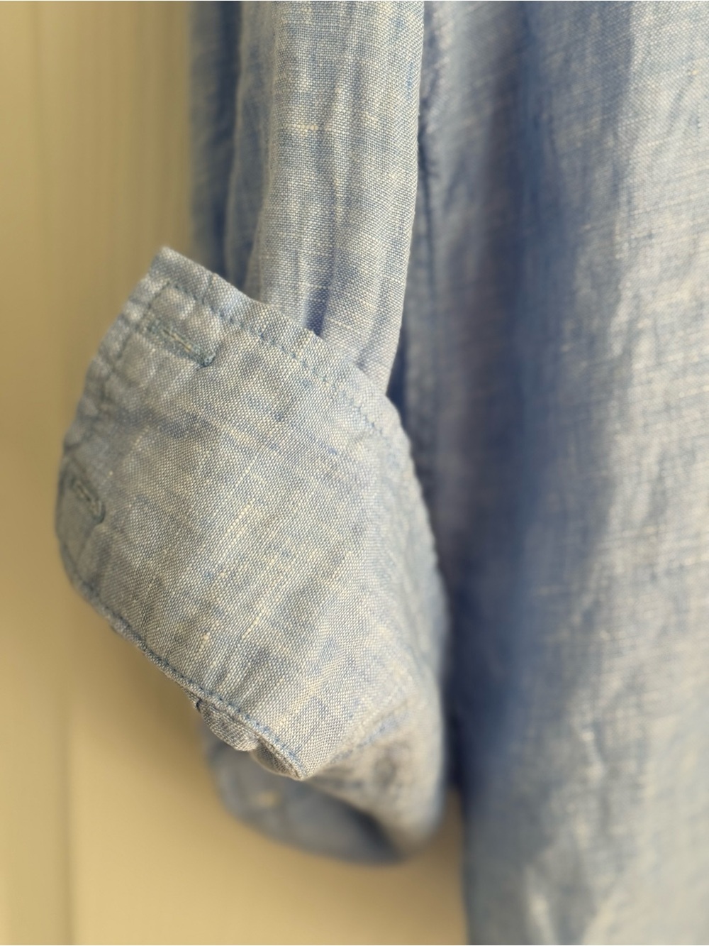 GAP 100% linen oversized shirt in blue (S) - Picture 7 of 8